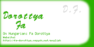 dorottya fa business card